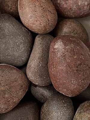 20mm - 40mm Polished Red Pebbles