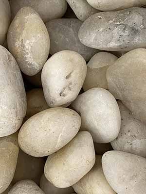 8mm - 12mm Polished Off White Pebbles