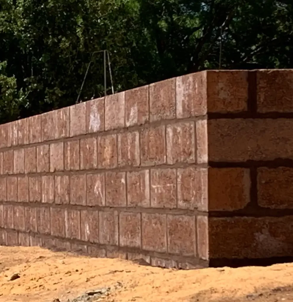 Reconstituted Earth Block Retaining Wall