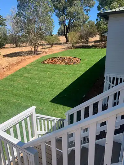 View of Lawn Installation from House